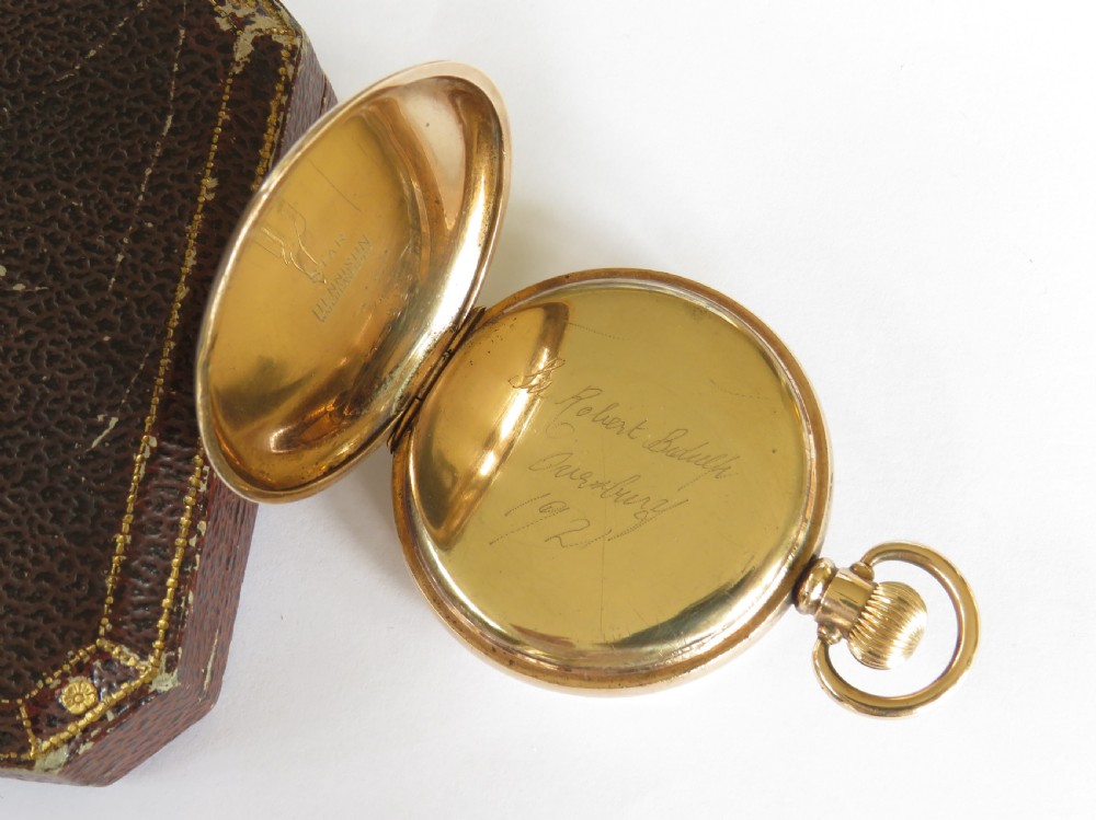 Antique Syren half hunter pocket watch View V