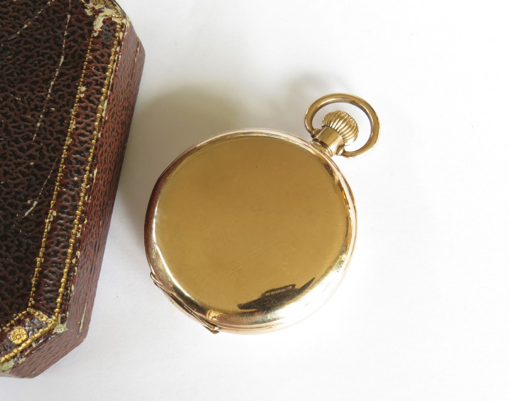 Antique Syren half hunter pocket watch View VI