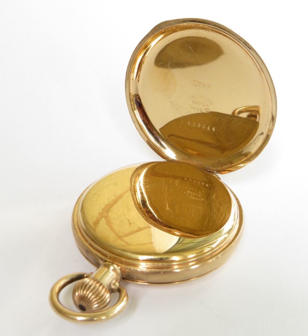 Antique Swiss full hunter pocket watch View II