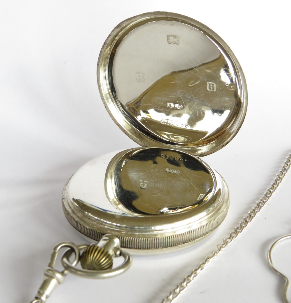 1932 silver Limit No 2 pocket watch with chain View III