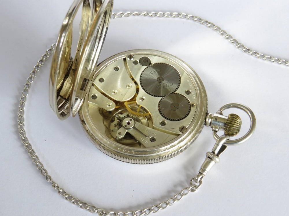 1932 silver Limit No 2 pocket watch with chain View IV