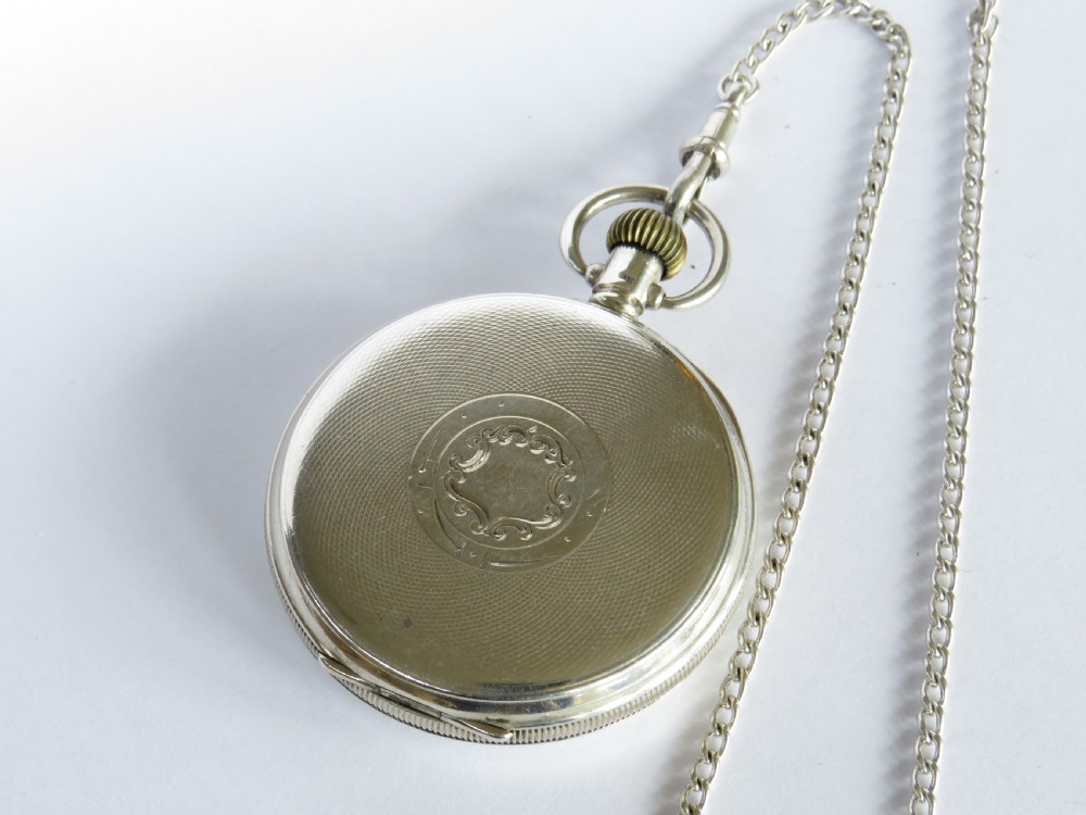 1932 silver Limit No 2 pocket watch with chain View V
