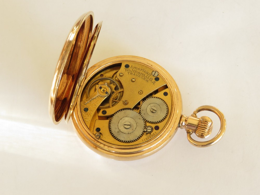 1903 Waltham Traveler half hunter pocket watch View IV