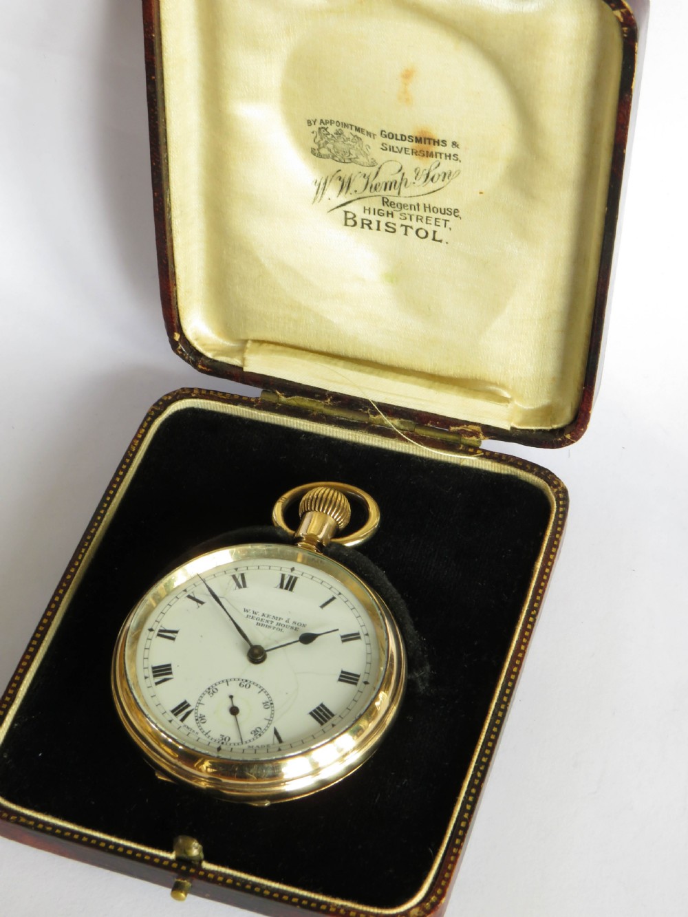 1930s Swiss pocket watch with original box View III