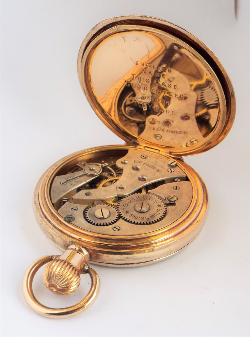 A1930s Derrick stem winding pocket watch. View IV