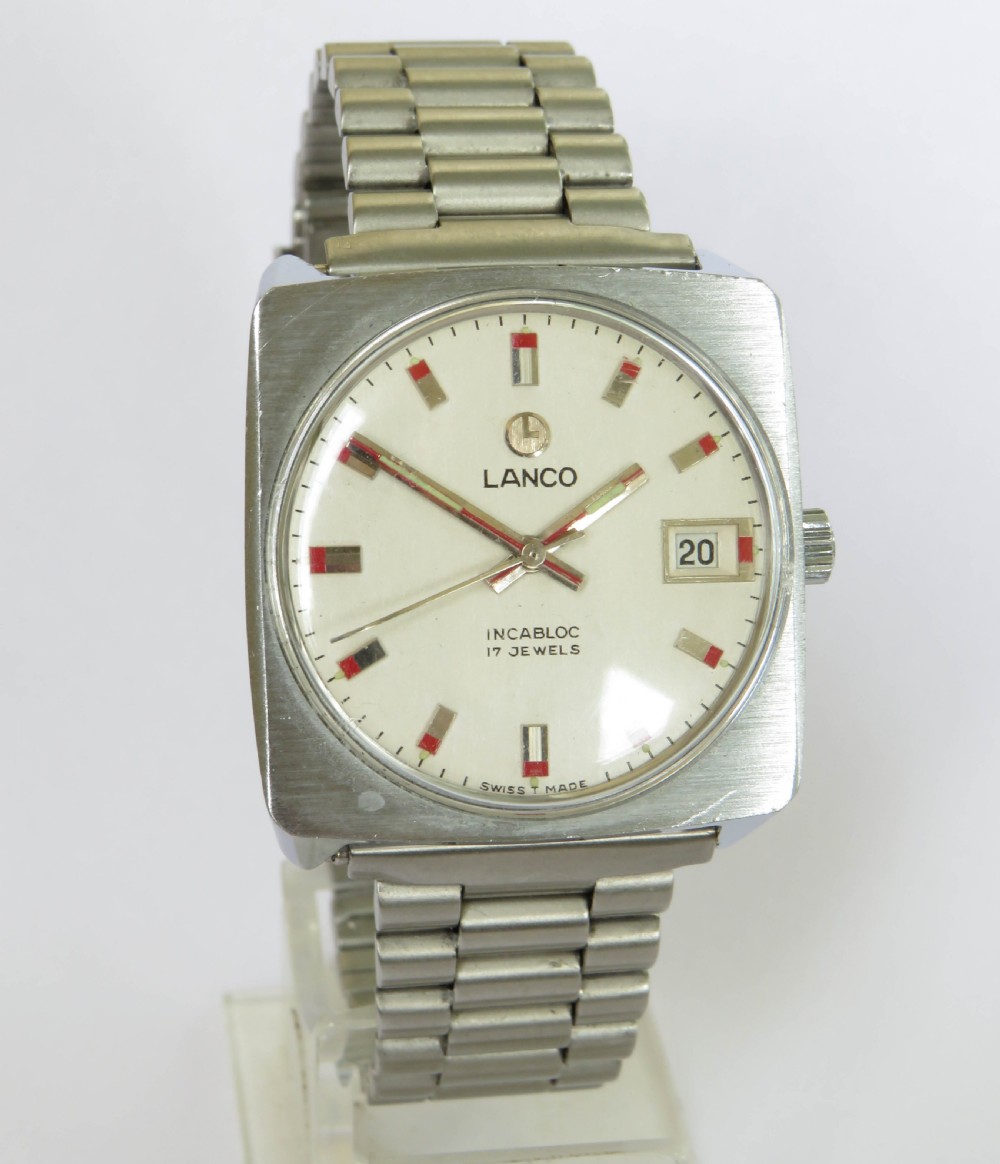 Gents retro 1960s Lanco wrist watch View II