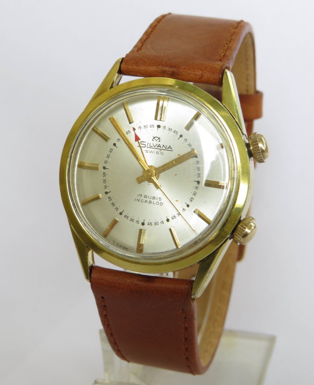 Gents 1960s Silvana cricket alarm watch