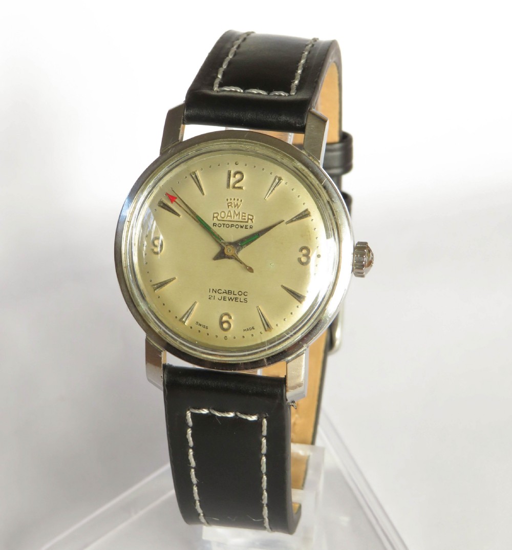 Gents 1950s Roamer Rotopower wrist watch