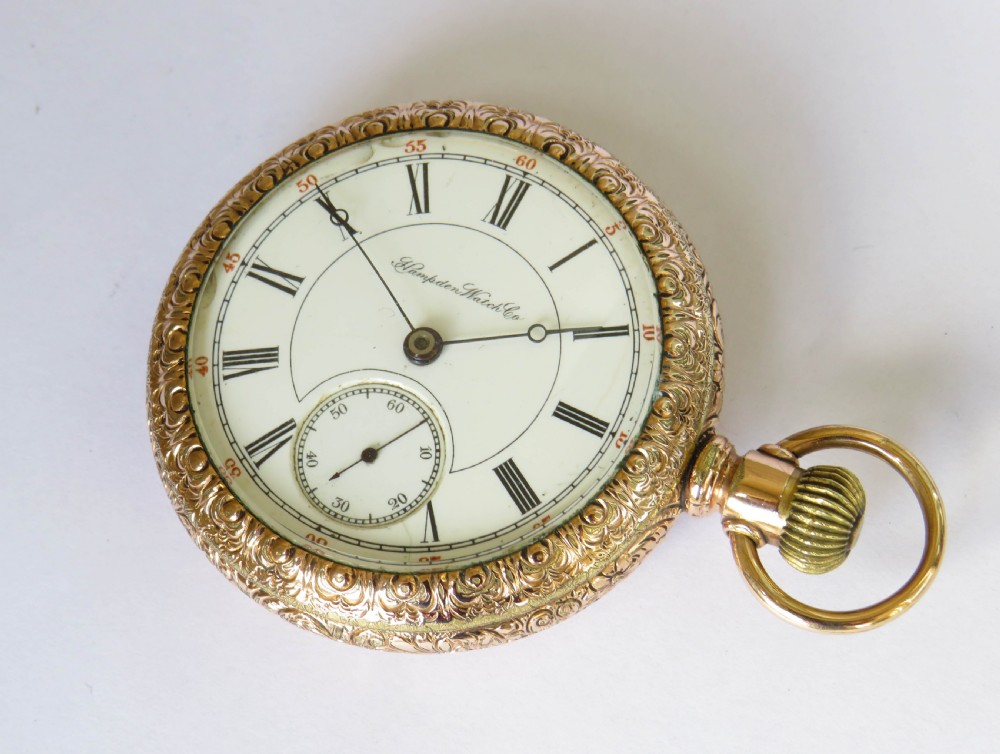 Antique Hampden Watch Co pocket watch, 1893 View II