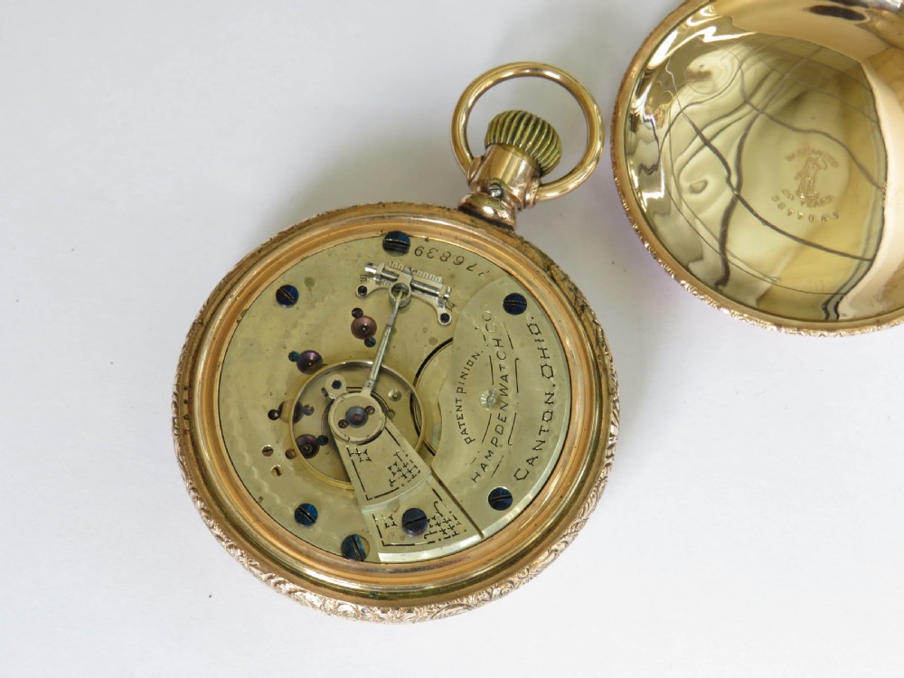 Antique Hampden Watch Co pocket watch, 1893 View III