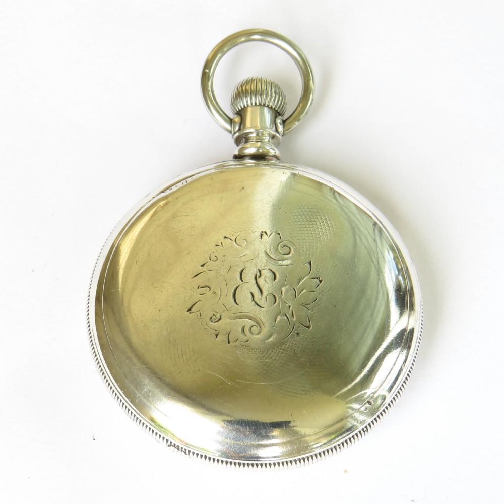 Antique Waltham silver pocket watch, 1896 View IV