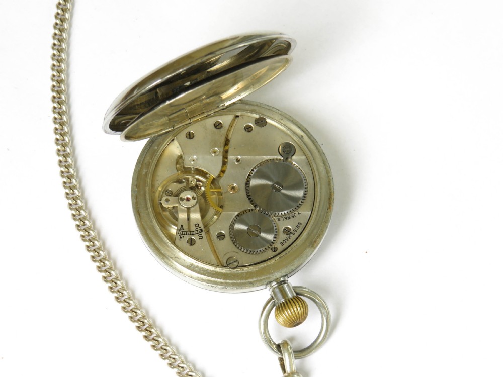 1930s Revue pocket watch and chain View III