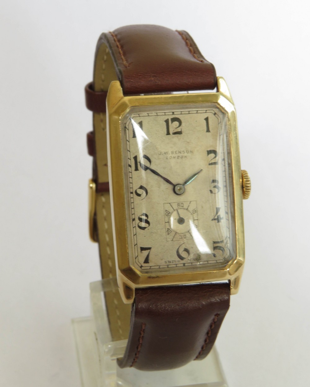 Gents 9ct gold Cyma wrist watch for J W Benson View II