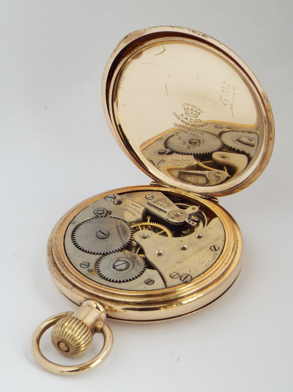 A 1930s Satisfaction full hunter pocket watch by L Tieche Gammeter. View V