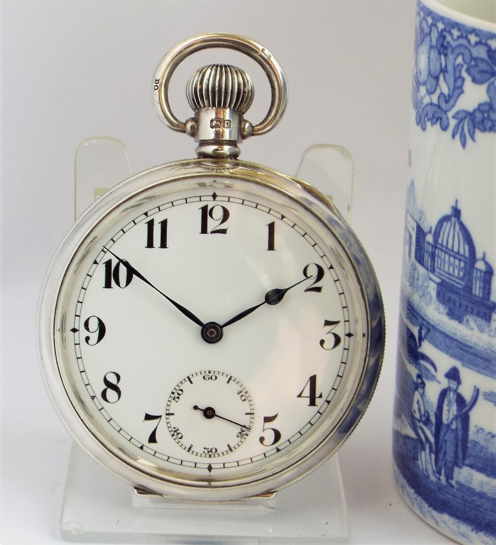 A 1920s Swiss silver pocket watch.
