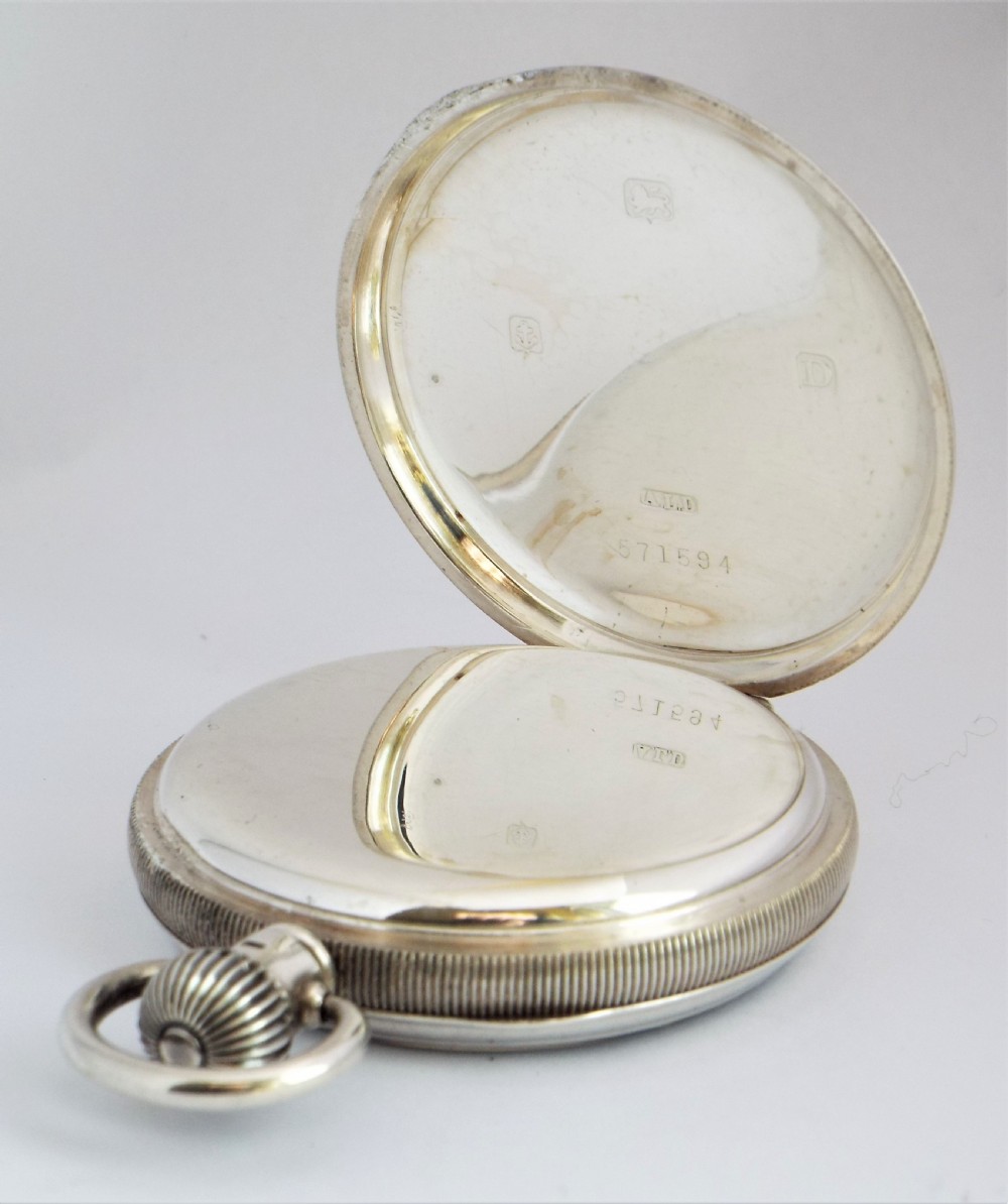 A 1920s Swiss silver pocket watch. View III