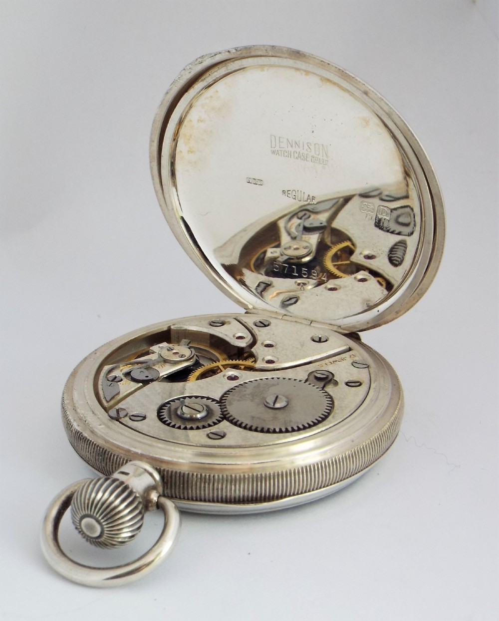 A 1920s Swiss silver pocket watch. View IV