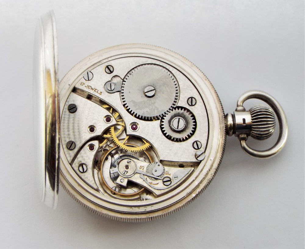 A 1920s Swiss silver pocket watch. View V