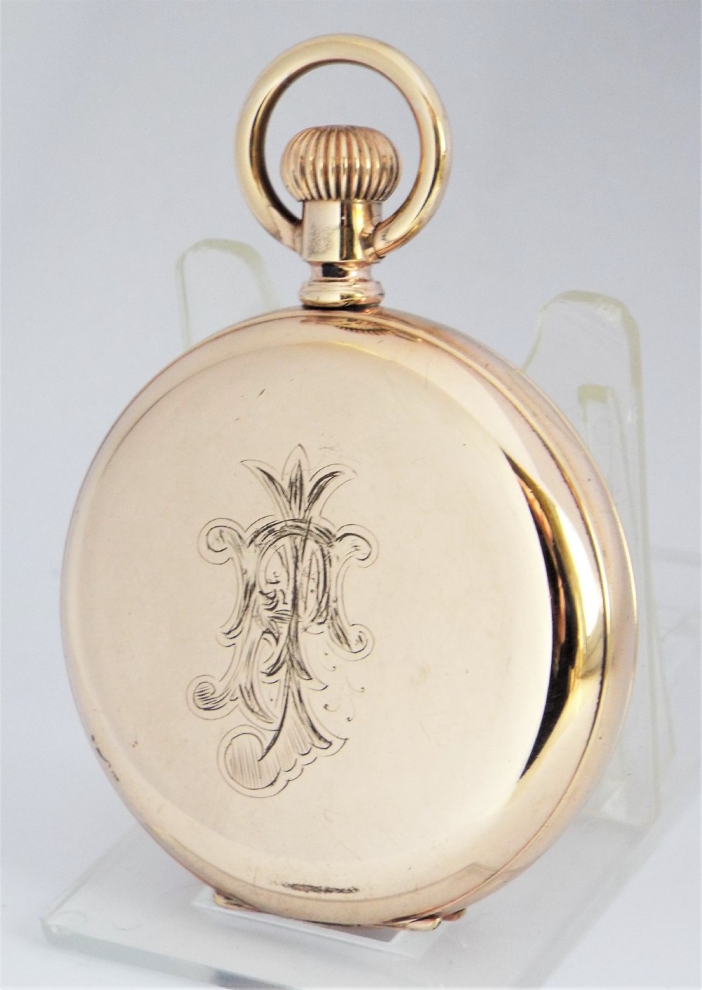Antique 1920s Swiss full hunter pocket watch. View II