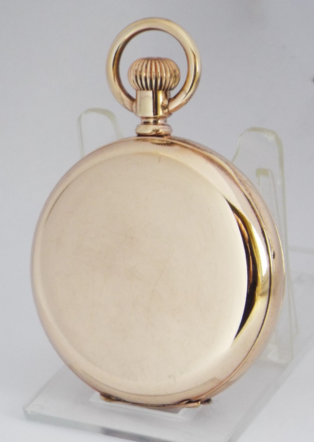 Antique 1920s Swiss full hunter pocket watch. View III
