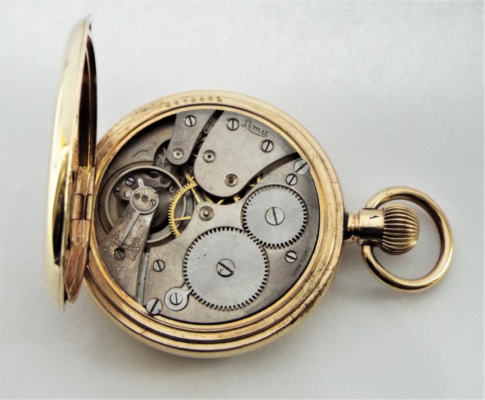 1920s Limit full hunter pocket watch. View VI