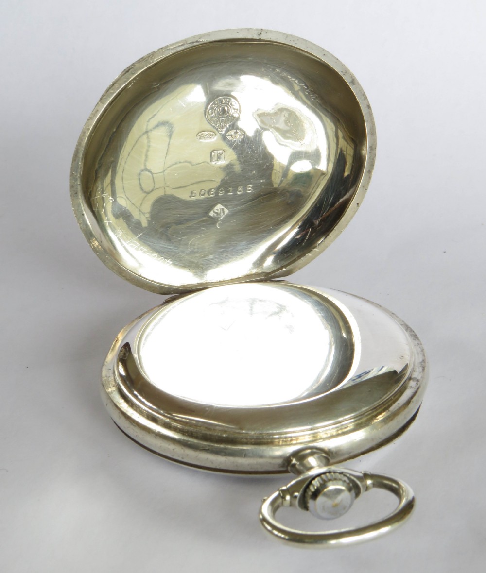 Antique silver Omega pocket watch, 1912 View IV