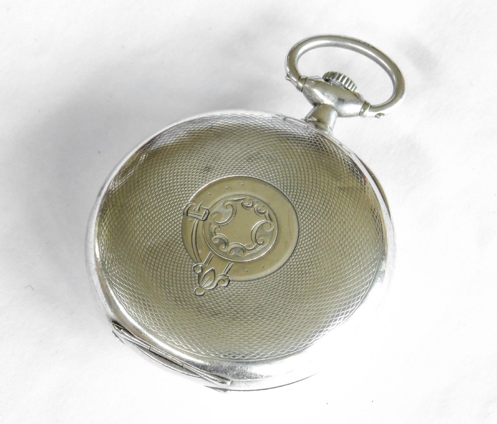 Antique silver Omega pocket watch, 1912 View V