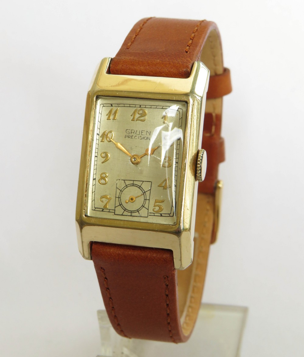 Gents Gruen Precsion Quadron wrist watch, 1936