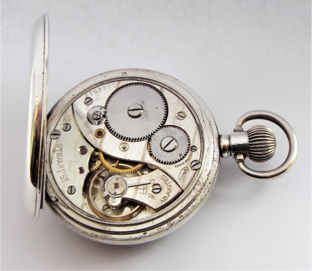 Antique silver high grade Dimier Freres & Cie pocket watch. View V