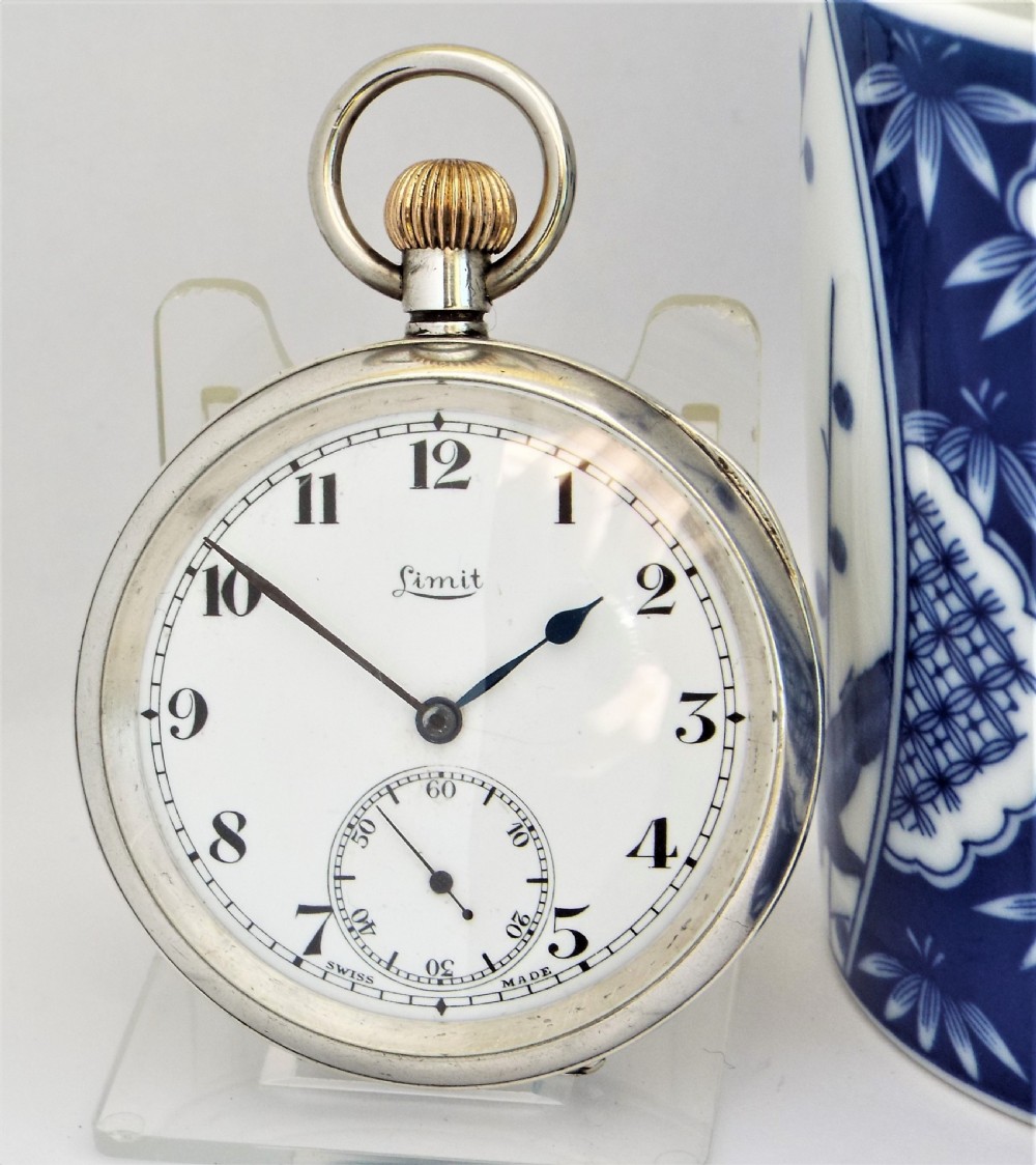 Antique silver Limit pocket watch, 1917.