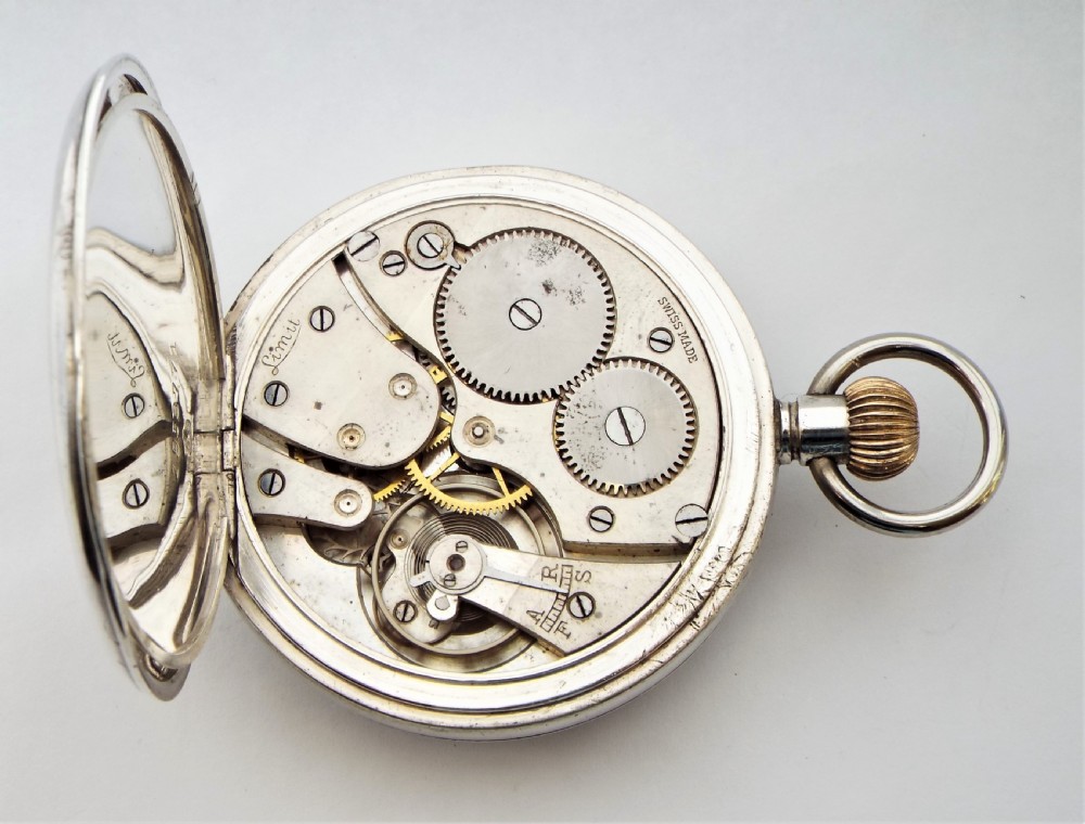 Antique silver Limit pocket watch, 1917. View V