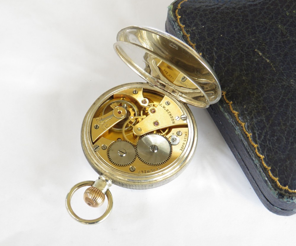Antique silver Cyma pocket watch from J W Benson View III