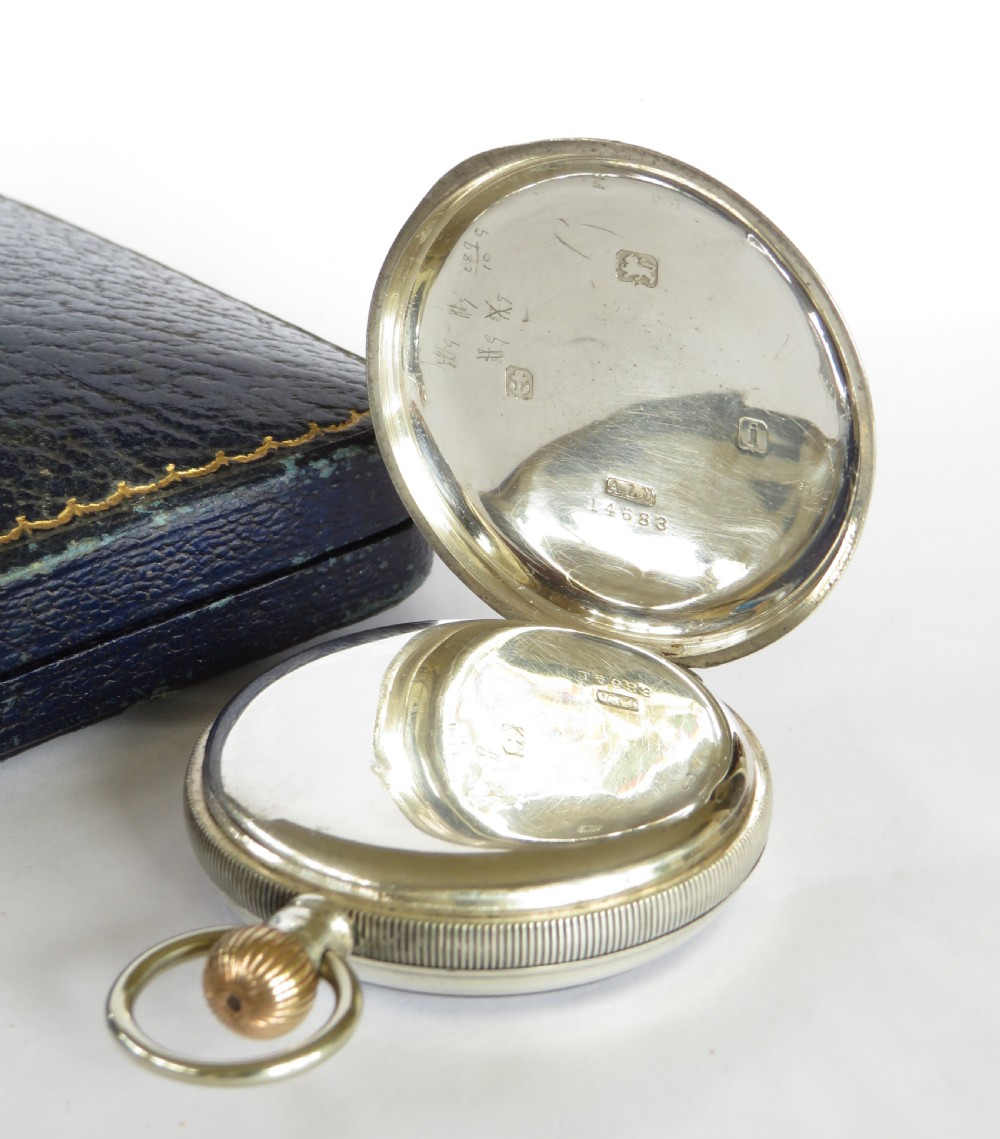 Antique silver Cyma pocket watch from J W Benson View IV