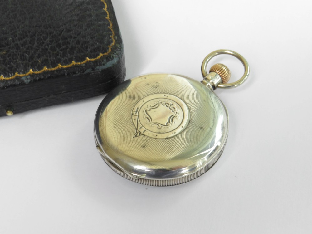 Antique silver Cyma pocket watch from J W Benson View V