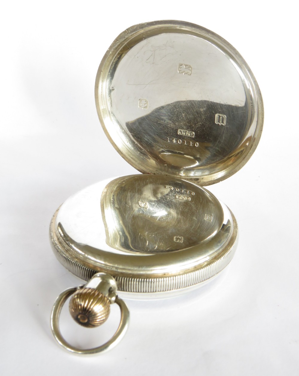 Silver J W Benson pocket watch View V