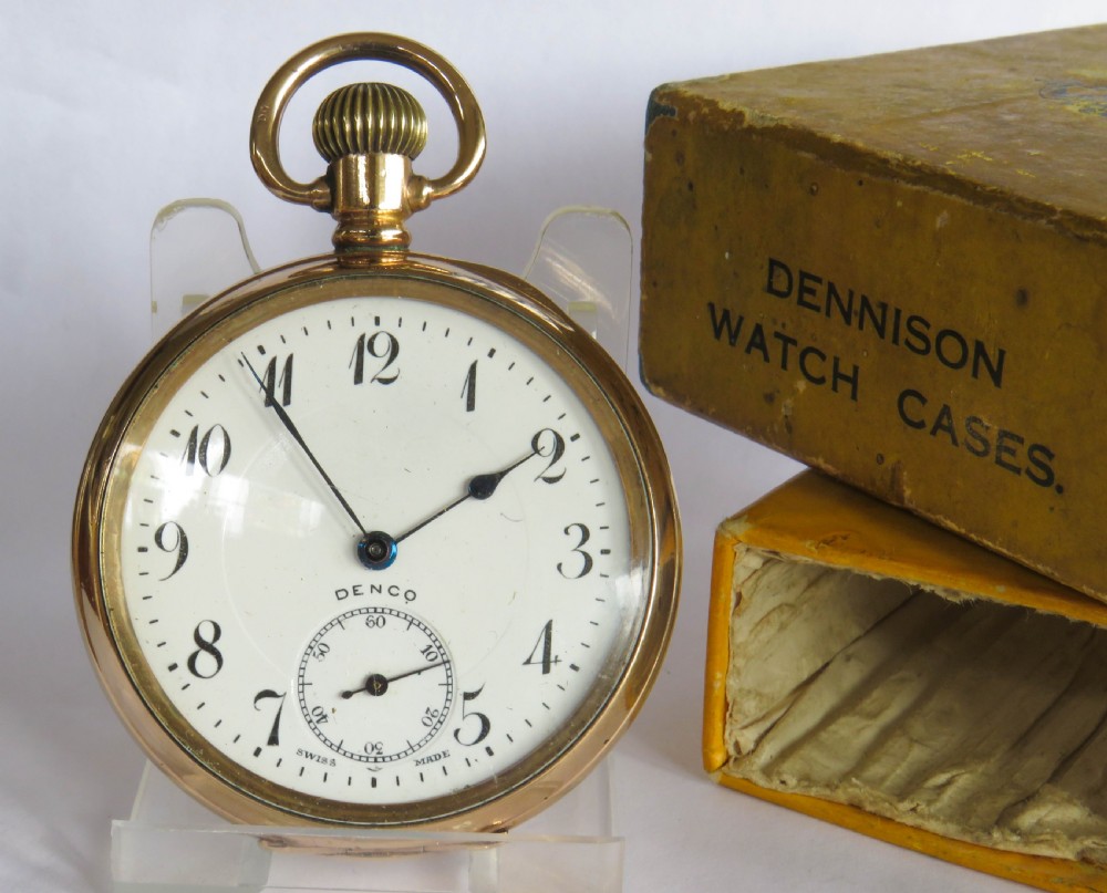 Antique Denco pocket watch by Dennison View II