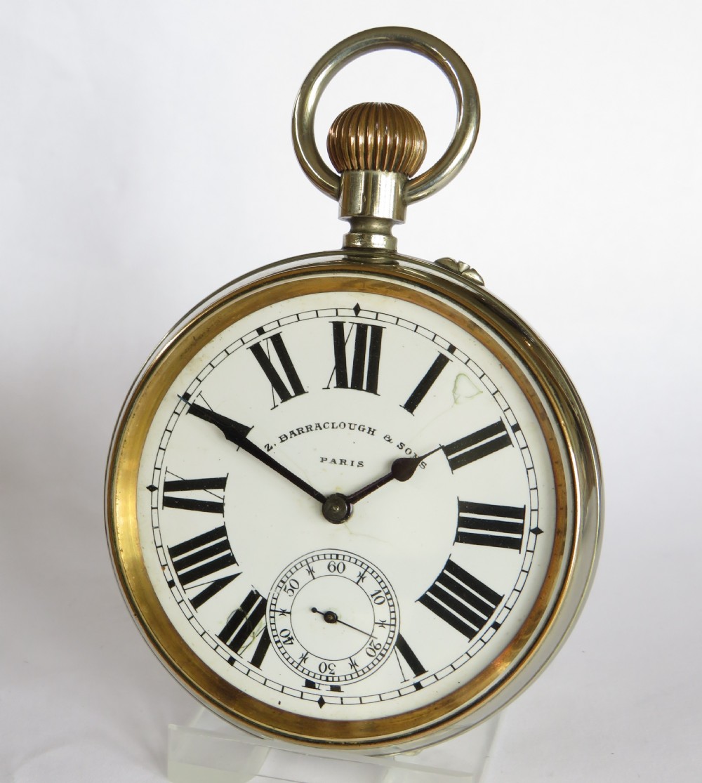 Antique goliath pocket watch by Japy Freres