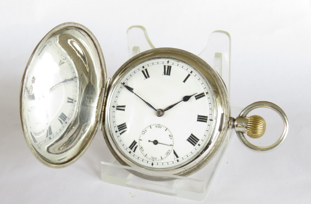 Antique silver Syren full hunter pocket watch