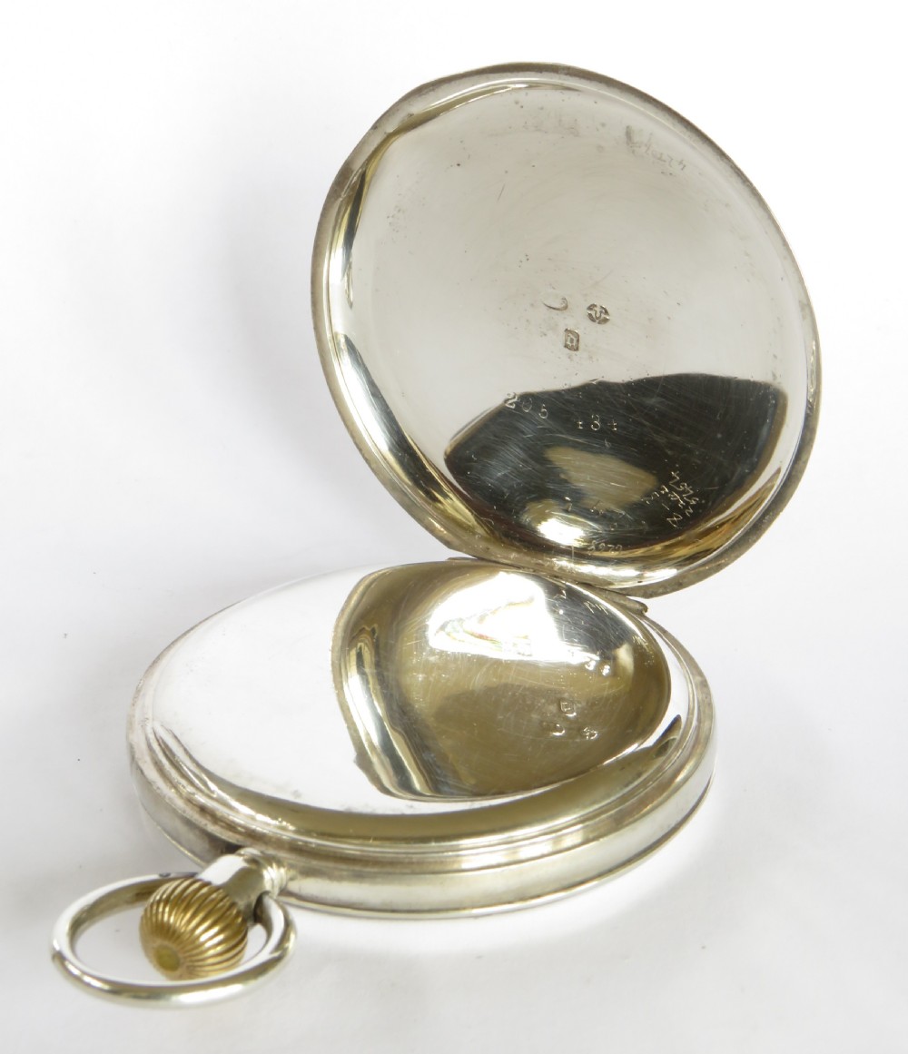 Antique silver Syren full hunter pocket watch View II