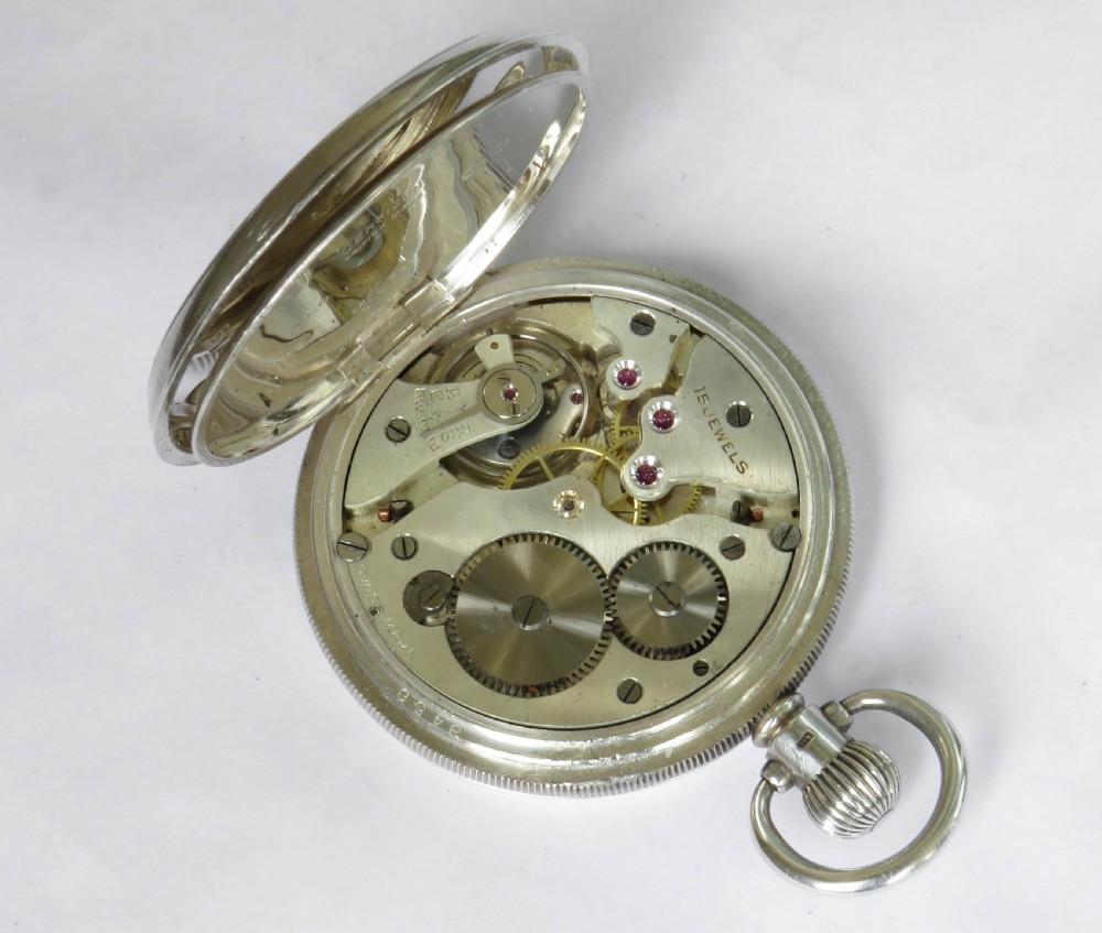 1939 silver Bravington Renown full hunter pocket watch View IV