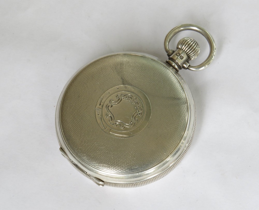 1939 silver Bravington Renown full hunter pocket watch View V
