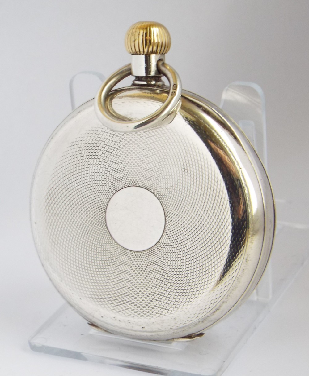 Antique silver Omega pocket watch. View II