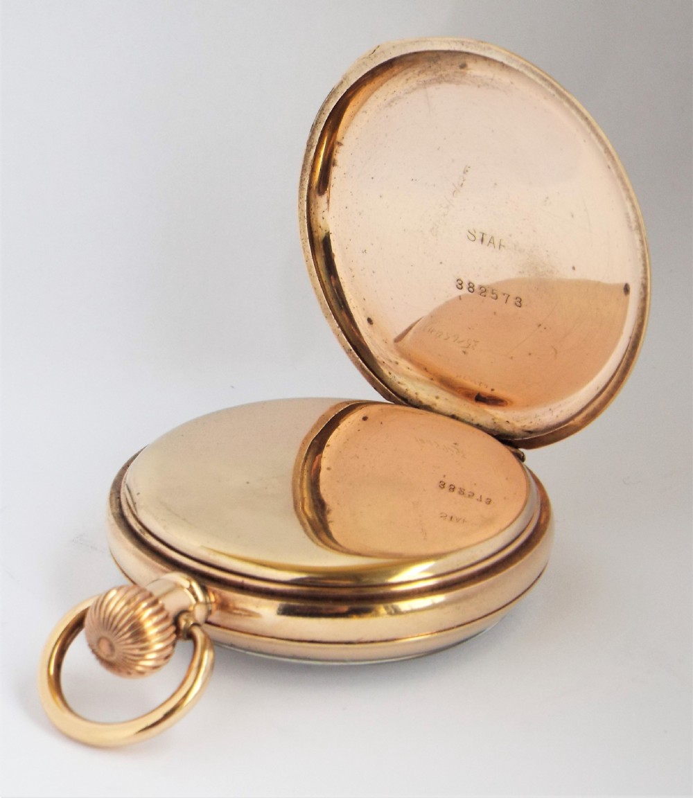 1910s Thomas Russell centre seconds chronograph pocket watch. View III