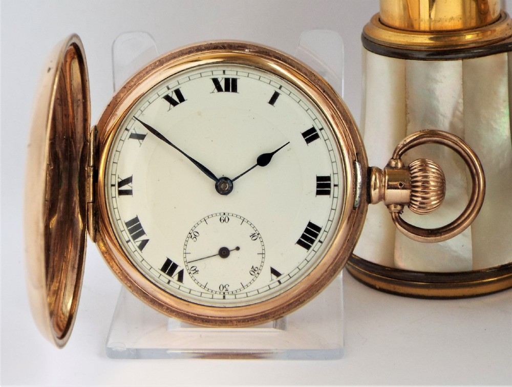 1920s Swiss full hunter pocket watch.