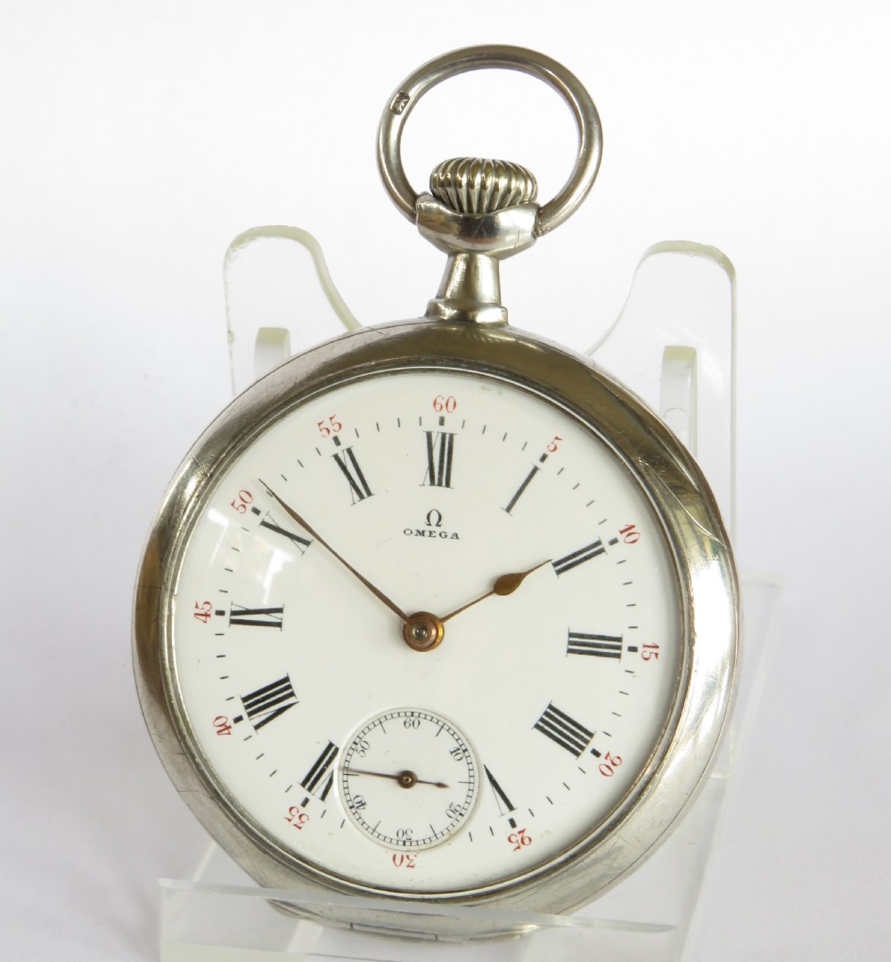 Antique silver Omega pocket watch