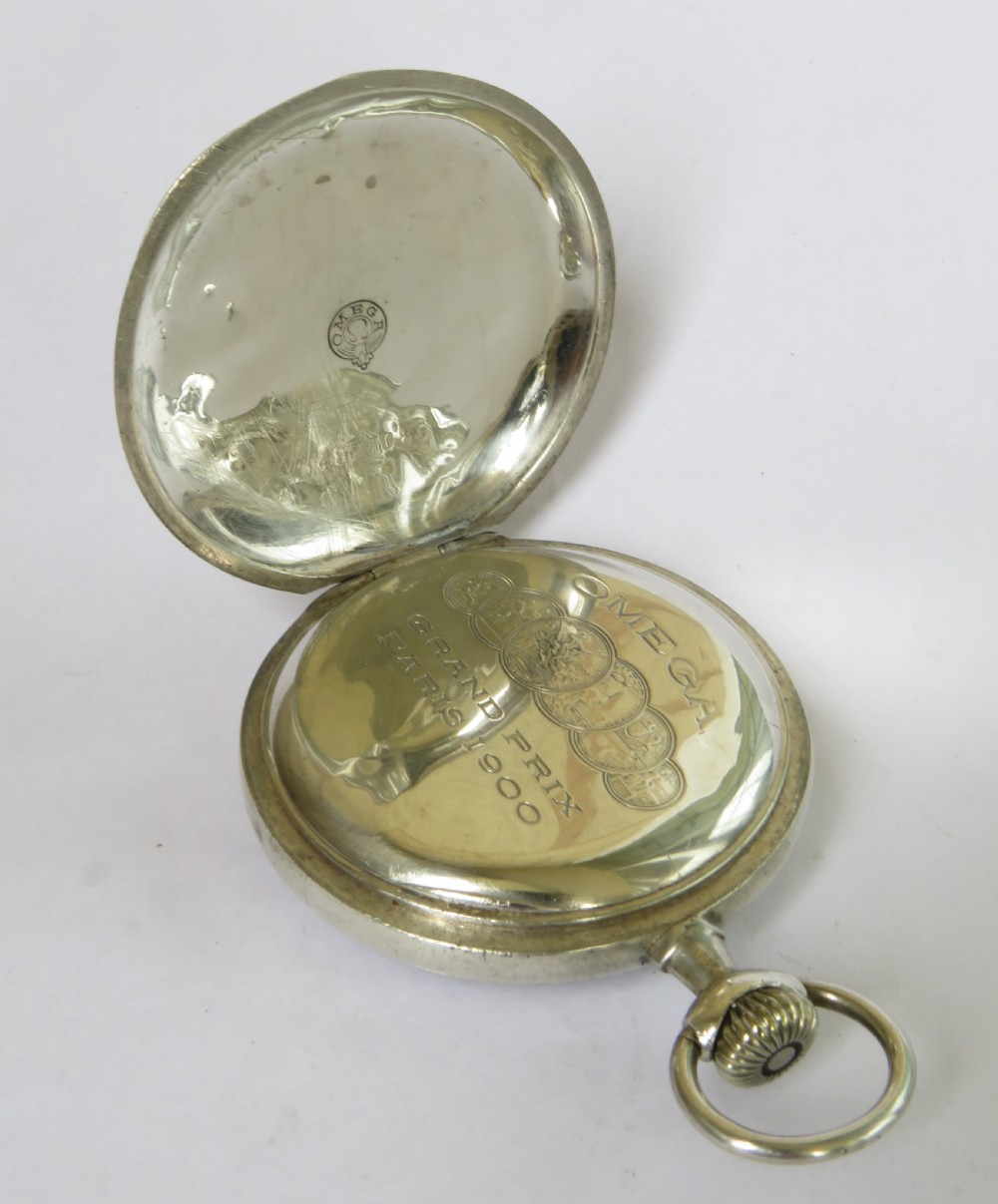 Antique silver Omega pocket watch View IV