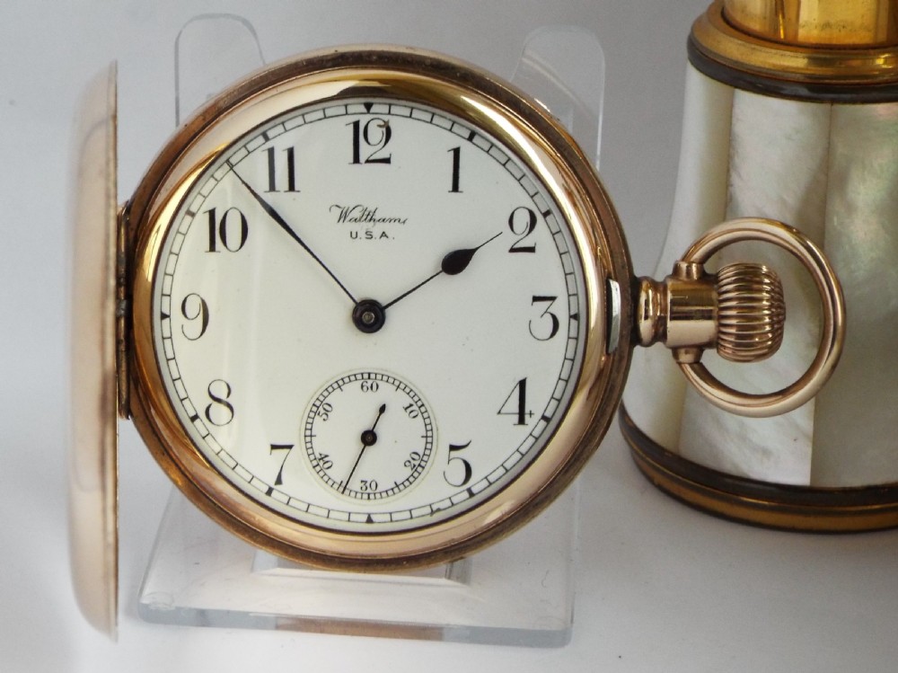 Antique Waltham full hunter pocket watch, 1920.
