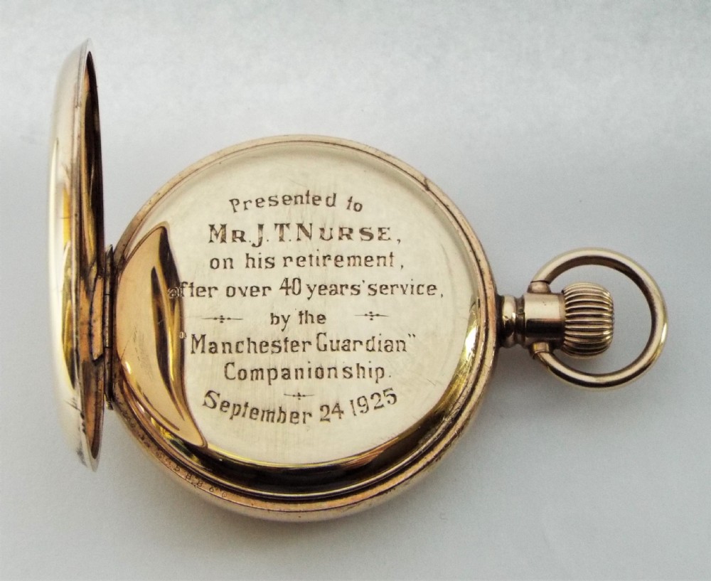 Antique Waltham full hunter pocket watch, 1920. View V