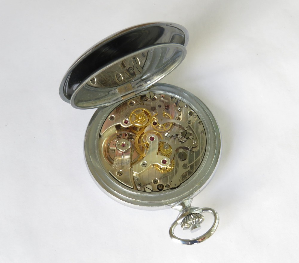 1940s motor racing chronograph pocket watch View III
