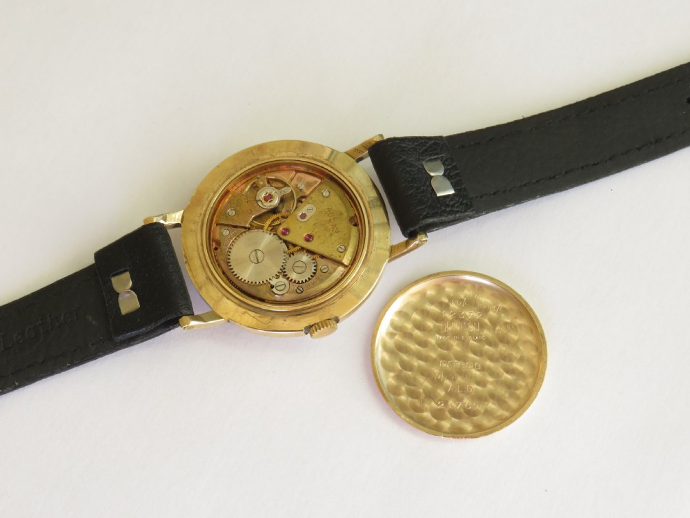 Gents 9ct gold Audax wrist watch, 1960 View III